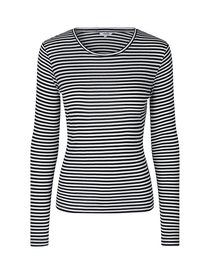 Lilita-M Blouse - Black Sugar Stripe - Image 3