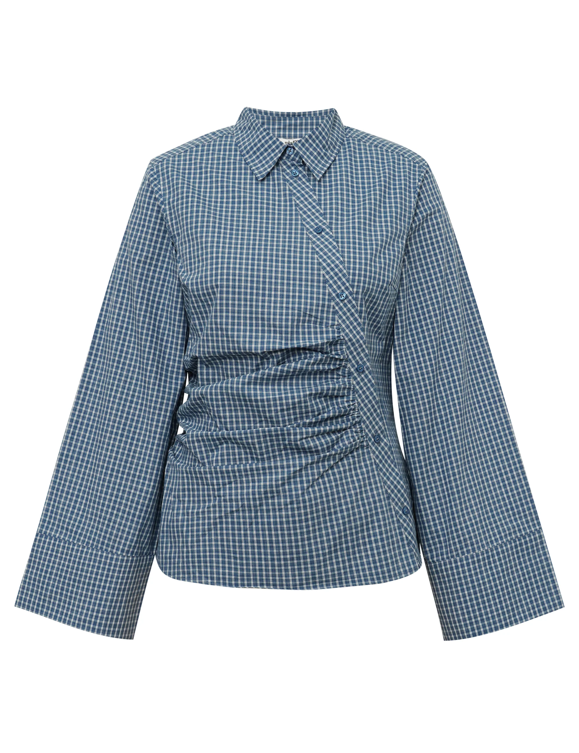 Loutro-M Shirt - Navy Blue Check - Image 5
