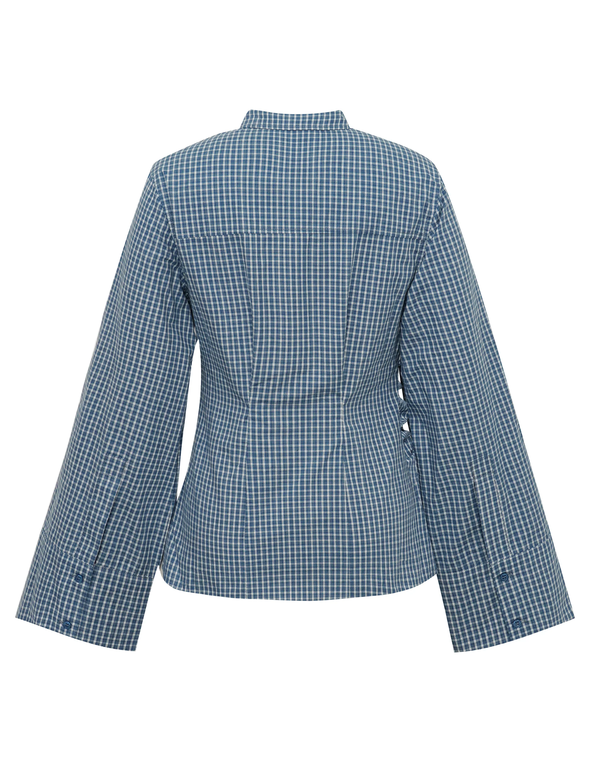 Loutro-M Shirt - Navy Blue Check - Image 6