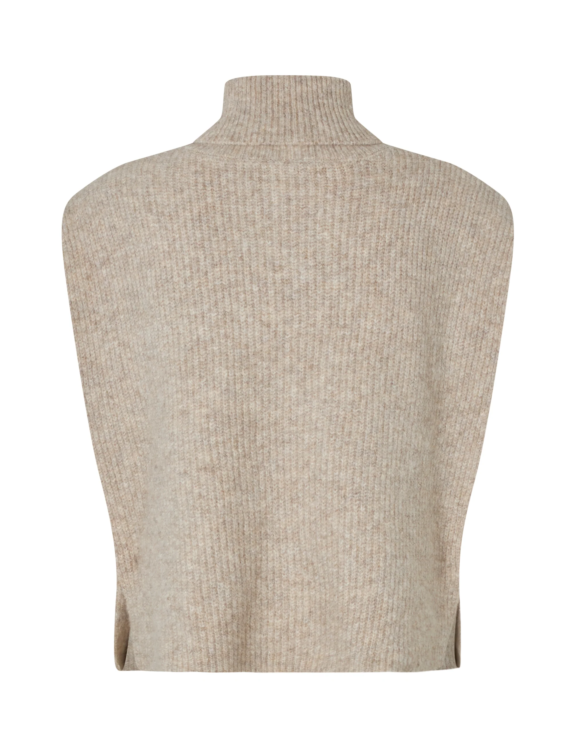 Tristiana-M Knit Vest - Light Taupe Melange - Image 5